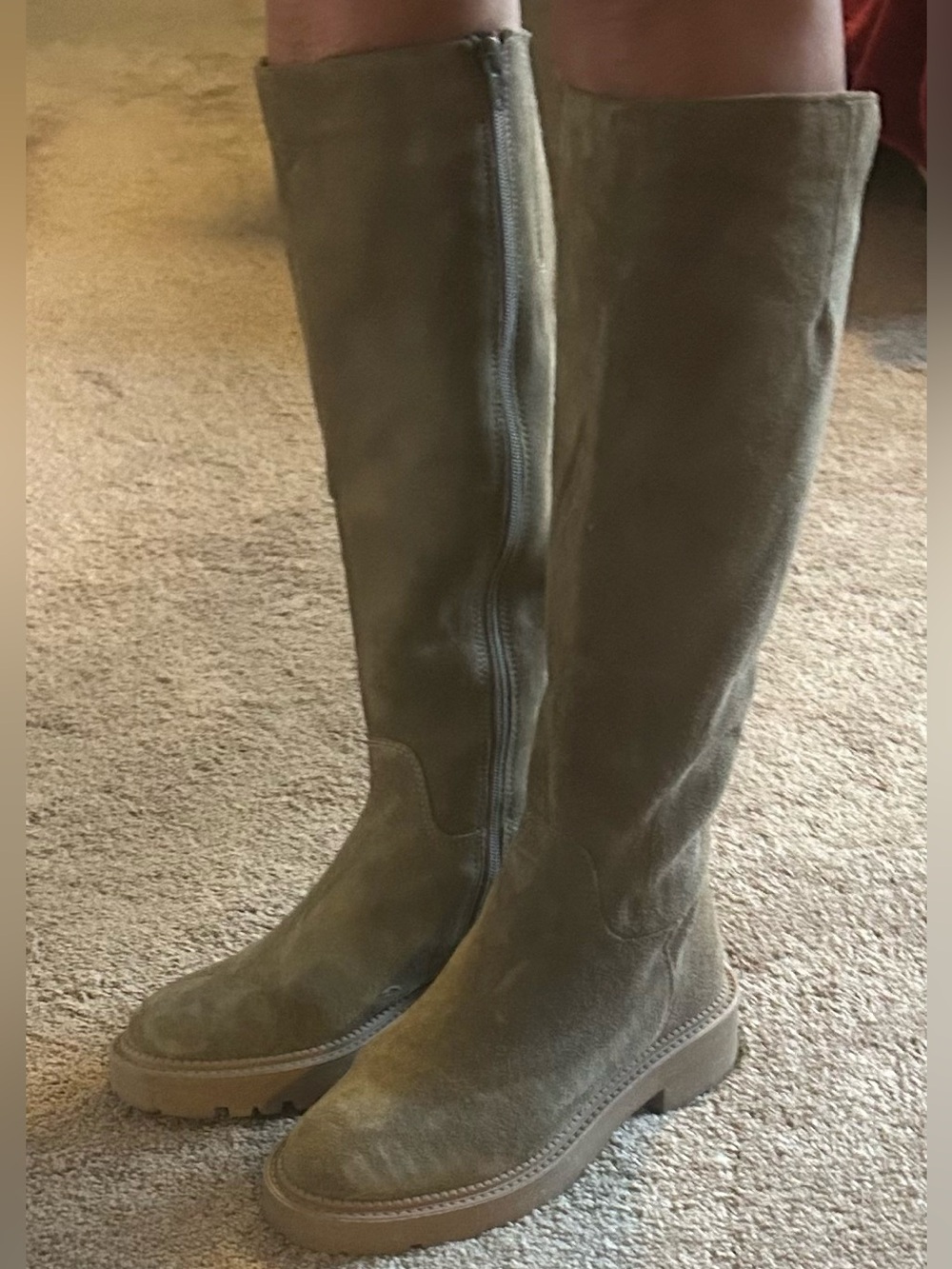 GOSH Sueded Zip Up Lug Sole Boots